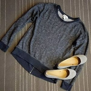 HiLo zipper back sweatshirt
